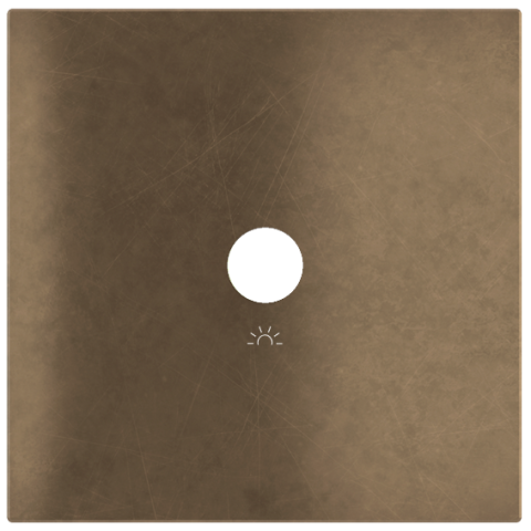 Square magnetic plate for a 1-rocker push button Proxima series Metal Bronze Corked + customization