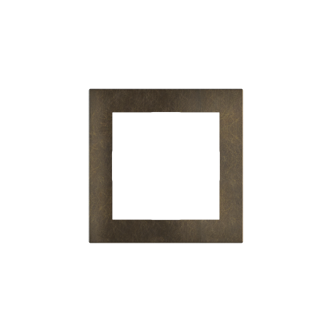 Square magnetic plate (60x60 mm window) Proxima series Metal Bronze Corked