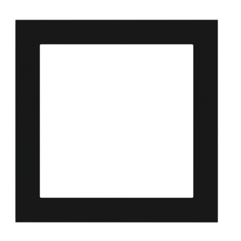 Plastová čtvercová deska, otvor 60x60 mm, barva Intense Black (GAE)