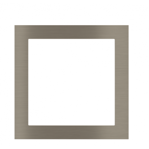 Kovová čtvercová deska, otvor 60x60 mm, provedení Nickel (GBR)