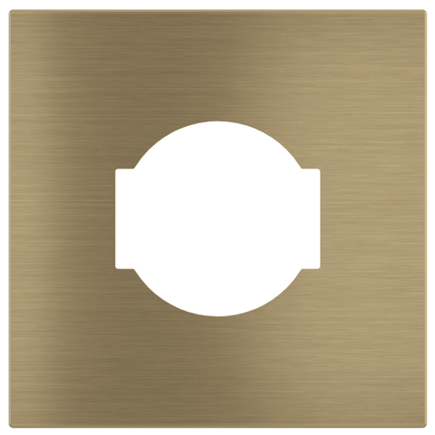 Square magnetic plate for an IT UNEL power socket Proxima series Metal Antique Brass