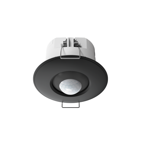 Stropní zapuštěné pohybové čidlo 360°, černé