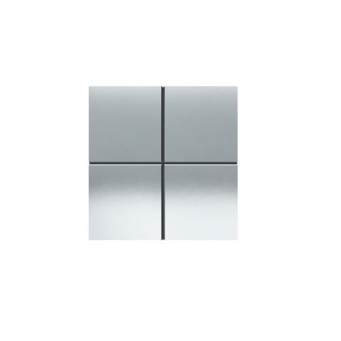 Čtvercové hmatníky Metal HT (4 ks), provedení Chrome