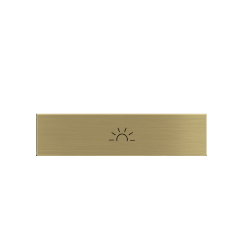 kit 1 rocker 71 serie horizontal rectangular (60X15) with symbols Metal Brass 26