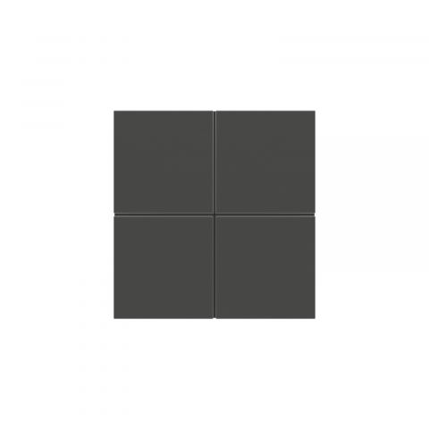 Square plastic rocker + UV printing (1 pcs.)  - for 4-fold pushbutton FF series-Graphite