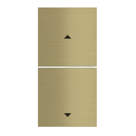 Kit 2 rockers FF square (40x40) for EF2 with symbols Metal Brass 26