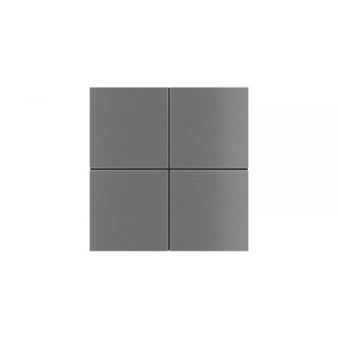 Kovové čtvercové hmatníky (4 ks), provedení Titanium (GBS)