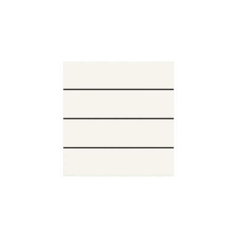 Rectangular horizontal plastic rocker (4  pcs.) - for 4-fold pushbutton FF series -  Fire White