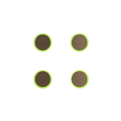 Kit of 4 round buttons Proxima series Metal Bronze Corked