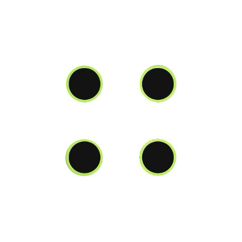 Kit of 4 round buttons Proxima series Metal Insense Black