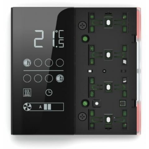 Termostat EQ2, měření teploty a vlhkosti, indikační LED červená/bílá, verze NF