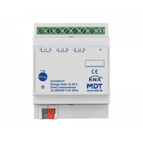 Třífázový elektroměr 3x 20 A, přímé měření, 4M, 230/400 V AC