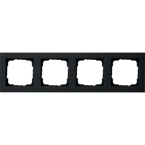 Rámeček 55x55 mm 4násobný, matná černá