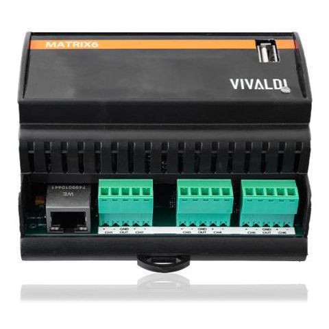Vivaldi DSP maticový přepínač 6x6, KNX IP, LAN
