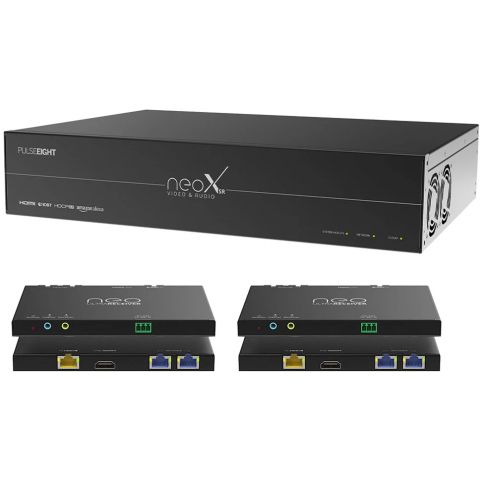 Pulse8 Sada HDMI matice 6x6 a 4 HDBaseT přijímačů