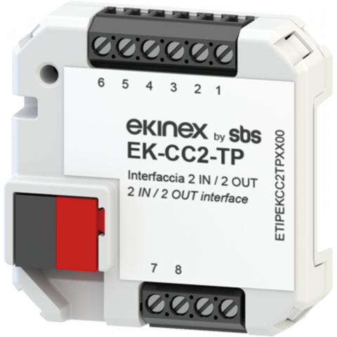 Modul pod vypínač 2 bezpotenciálové vstupy a 2 výstupy pro LED