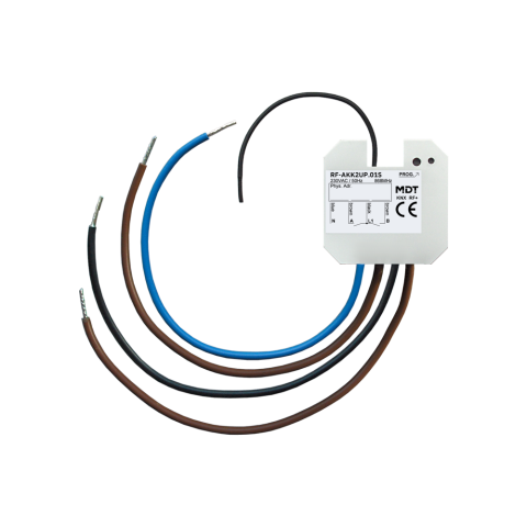KNX RF+ dvojnásobný spínací aktor, zapuštěná montáž, 10A, 230 V, Secure