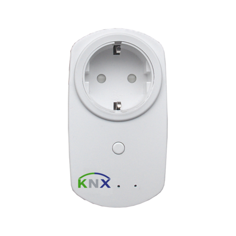 KNX RF+ zásuvka, 16A, 230 VAC vč. měření spotřeby, Secure