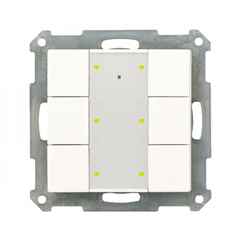 KNX RF+ 6tlačítko vč. aktoru, lesklá bílá