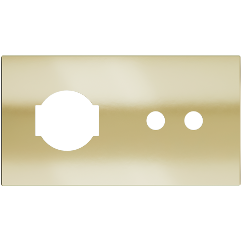 Magnetic plate with 2 positions for a 2-rocker push button + IT UNEL power socket Proxima series Met