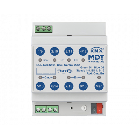 KNX brána pro DALI-2, 4M, 2 DALI výstupy