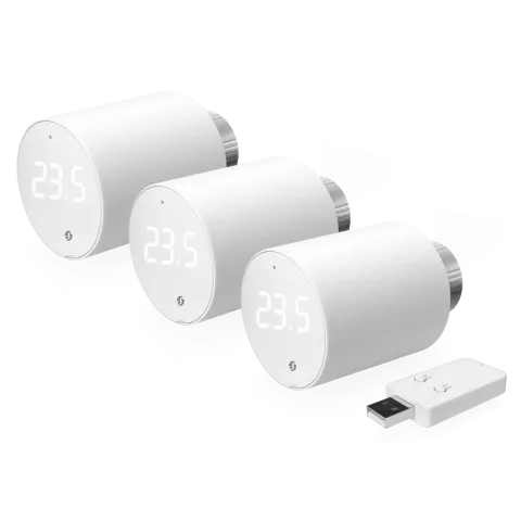 Shelly 3x Blu TRV, 3 radiátorové hlavice +1 BT brána