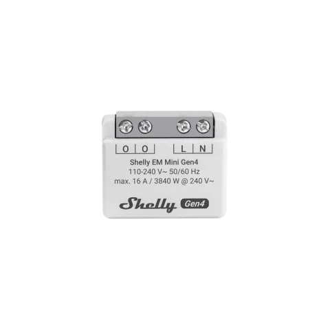 Shelly Gen4 EM mini 16 A, měřič spotřeby, WiFi, LAN