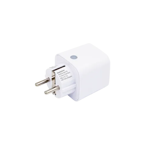 Shelly Plug M Gen3, zásuvka s měřením spotřeby, WiFi, Matter, bílá