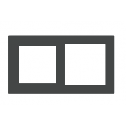 Deep dvojitý Fenix rámeček, otvory 55x55 + 60x60 mm, provedení Grey Bromine