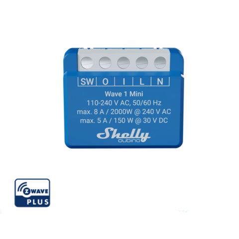 Shelly Wave 1 Mini, spínací modul, Z-Wave