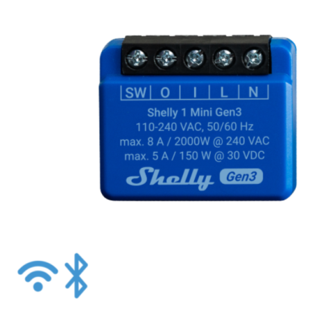 Shelly Gen3 1 Mini, spínací modul, WiFi