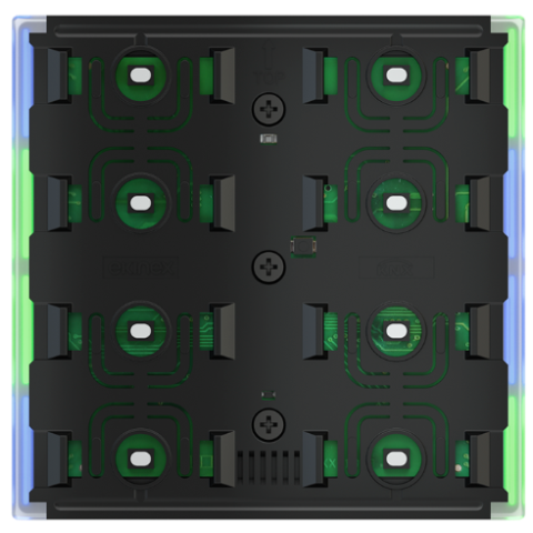 Vypínač řady FF, měření teploty, indikační LED modrá/zelená, verze NF