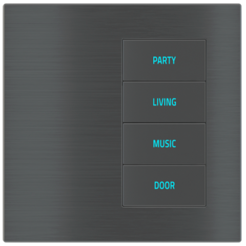 Vypínač 20venti, 4 podsvícená tlačítka vpravo, senzor přiblížení, měření teploty