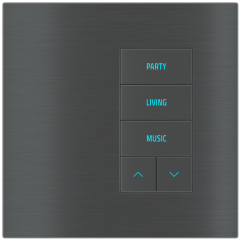 Vypínač 20venti, 5 podsvícených tlačítek vpravo, senzor přiblížení, měření teploty