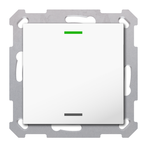 KNX 2tlačítko 55x55 mm, RGBW, měření teploty, bílé, Secure