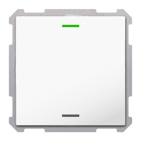 KNX 2tlačítko 63x63 mm, RGBW LED, bílé, Secure