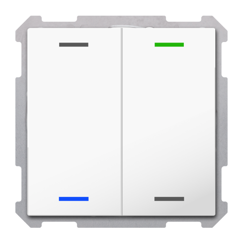 KNX 4tlačítko 63x63 mm, RGBW LED, bílé, Secure