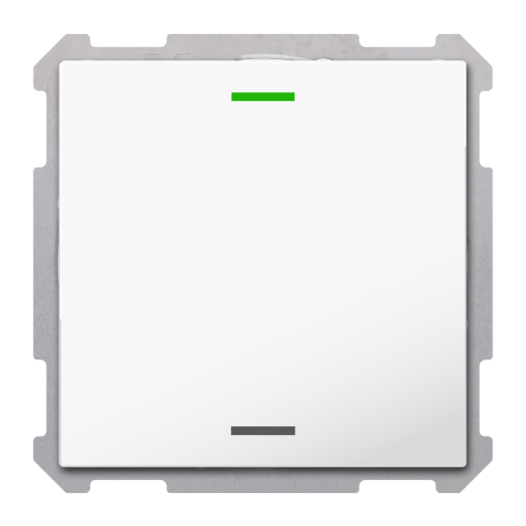 KNX 2tlačítko 63x63 mm, RGBW LED, teplota, bílé, Secure
