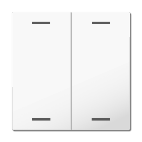 MDT hmatník pro KNX 2tlačítko 63x63 mm, bez potisku, bílý