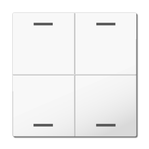 MDT hmatník pro KNX 4tlačítko 63x63 mm, bez potisku, bílý