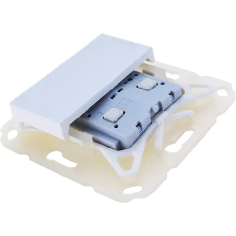 KNX RF tlačítko dvojnásobné 55x55 mm, bílé, DOPRODEJ