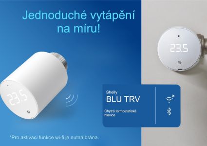 Shelly BLU TRV: Chytré vytápění pro maximální komfort!
