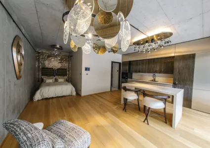 Technologie v apartmánu Garden Lofts skvěle doplňují architekturu