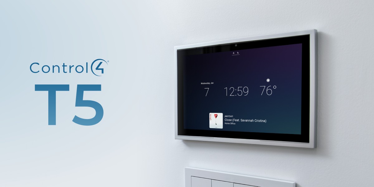 Seznamte se s novým Control4 T5 In-Wall Touchscreen