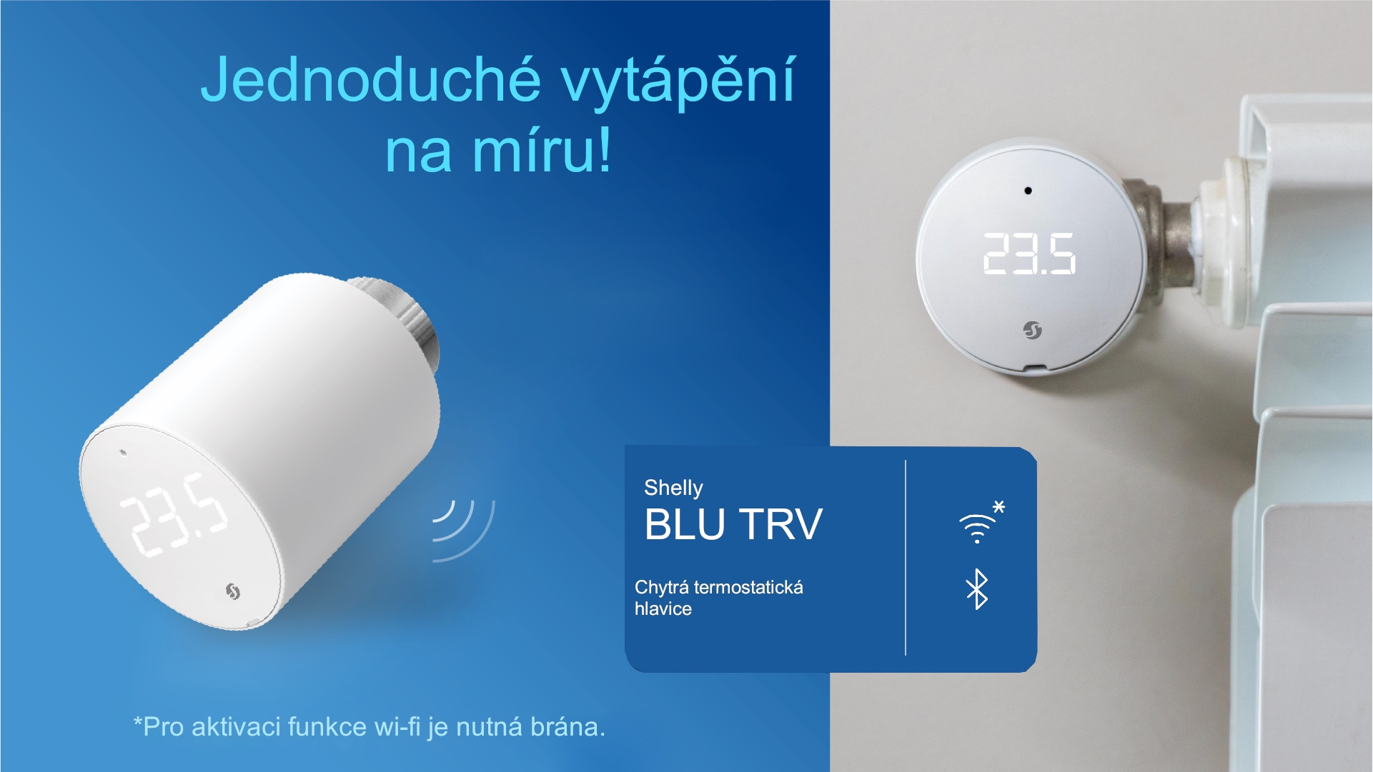 Shelly BLU TRV: Chytré vytápění pro maximální komfort!